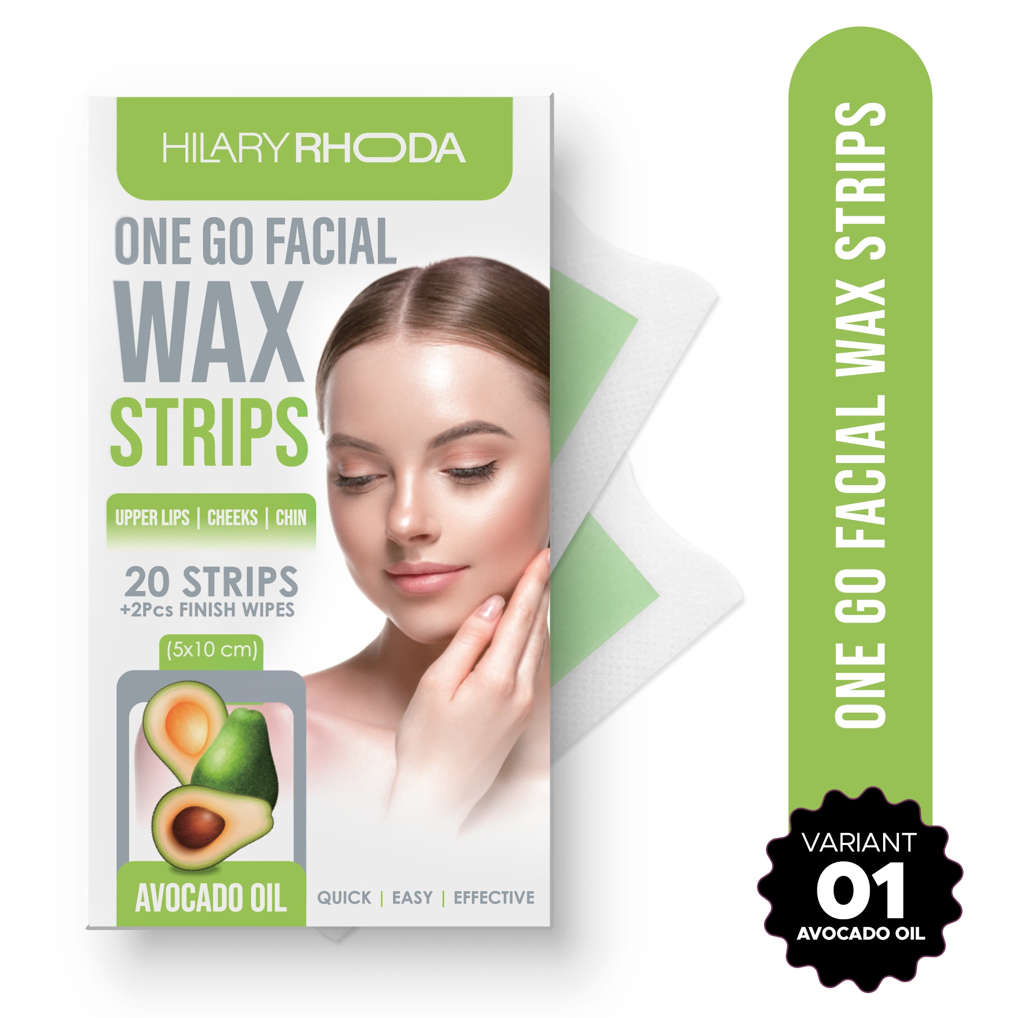 One Go Facial Wax Strips