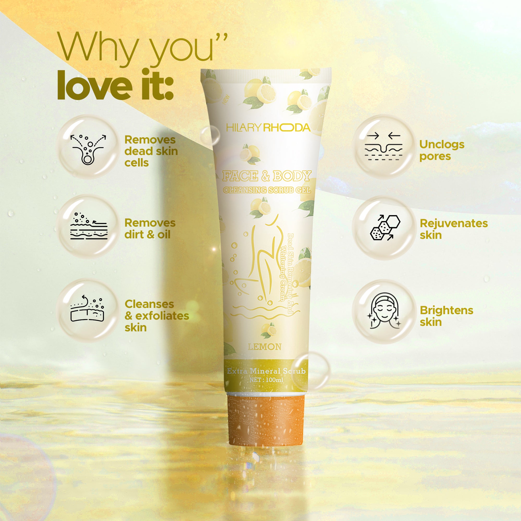 Face & Body Cleansing Scrub Gel