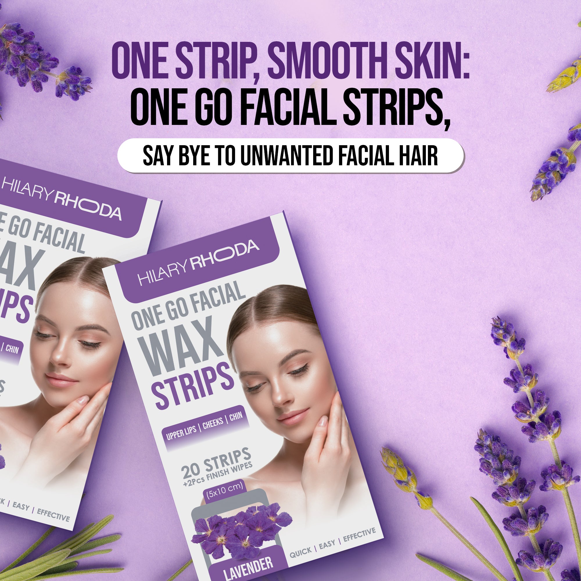 One Go Facial Wax Strips