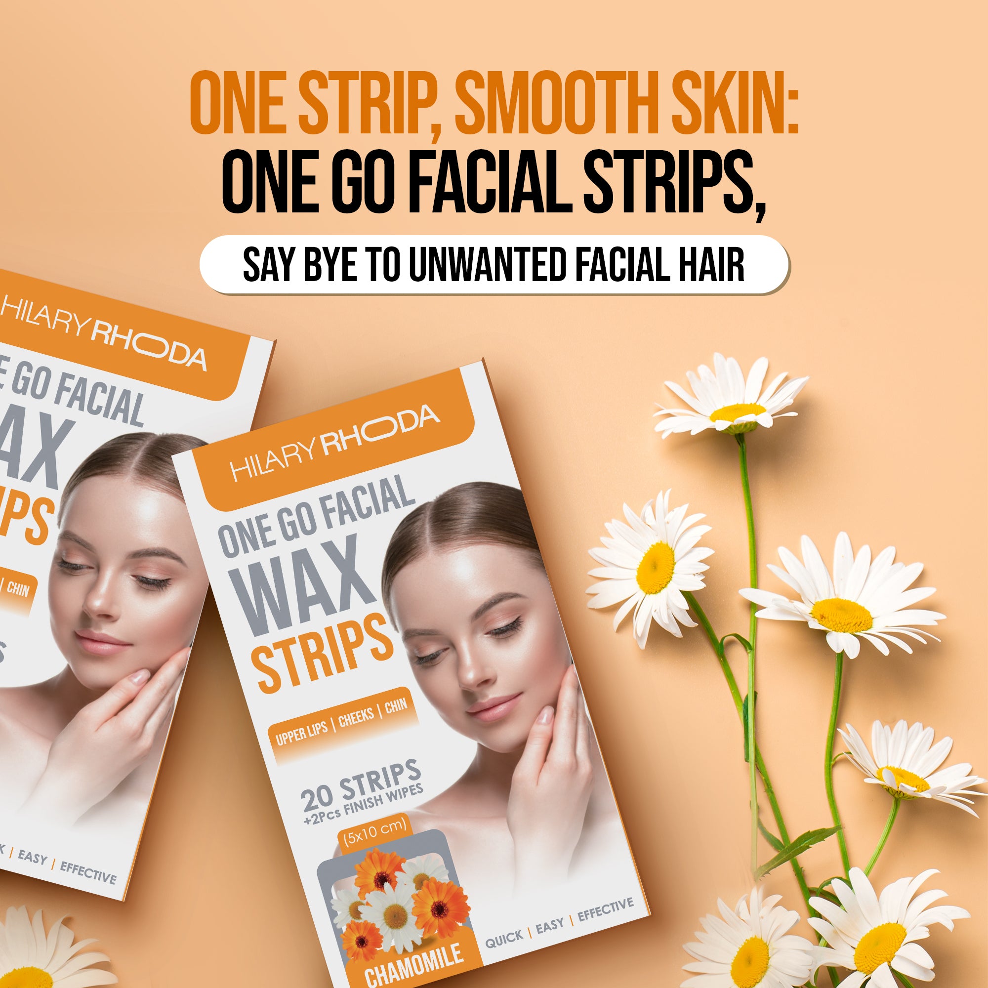 One Go Facial Wax Strips