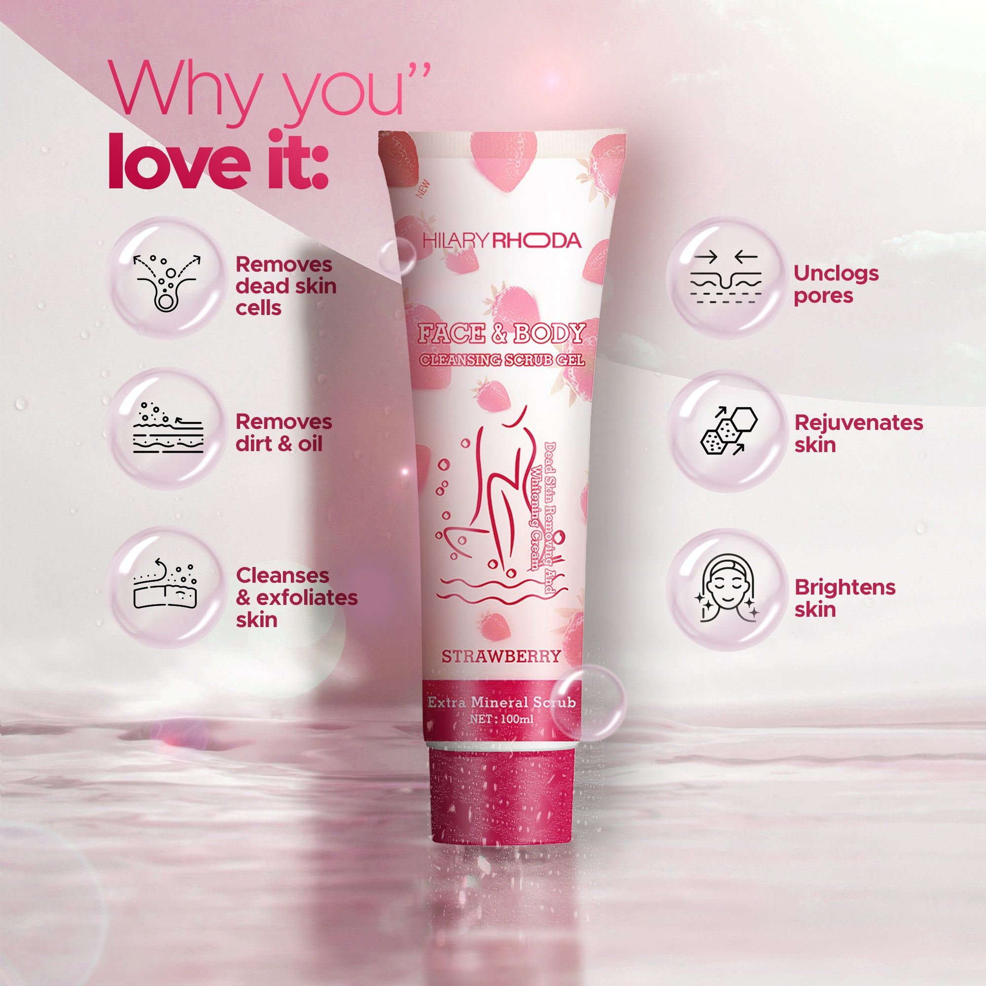 Face & Body Cleansing Scrub Gel