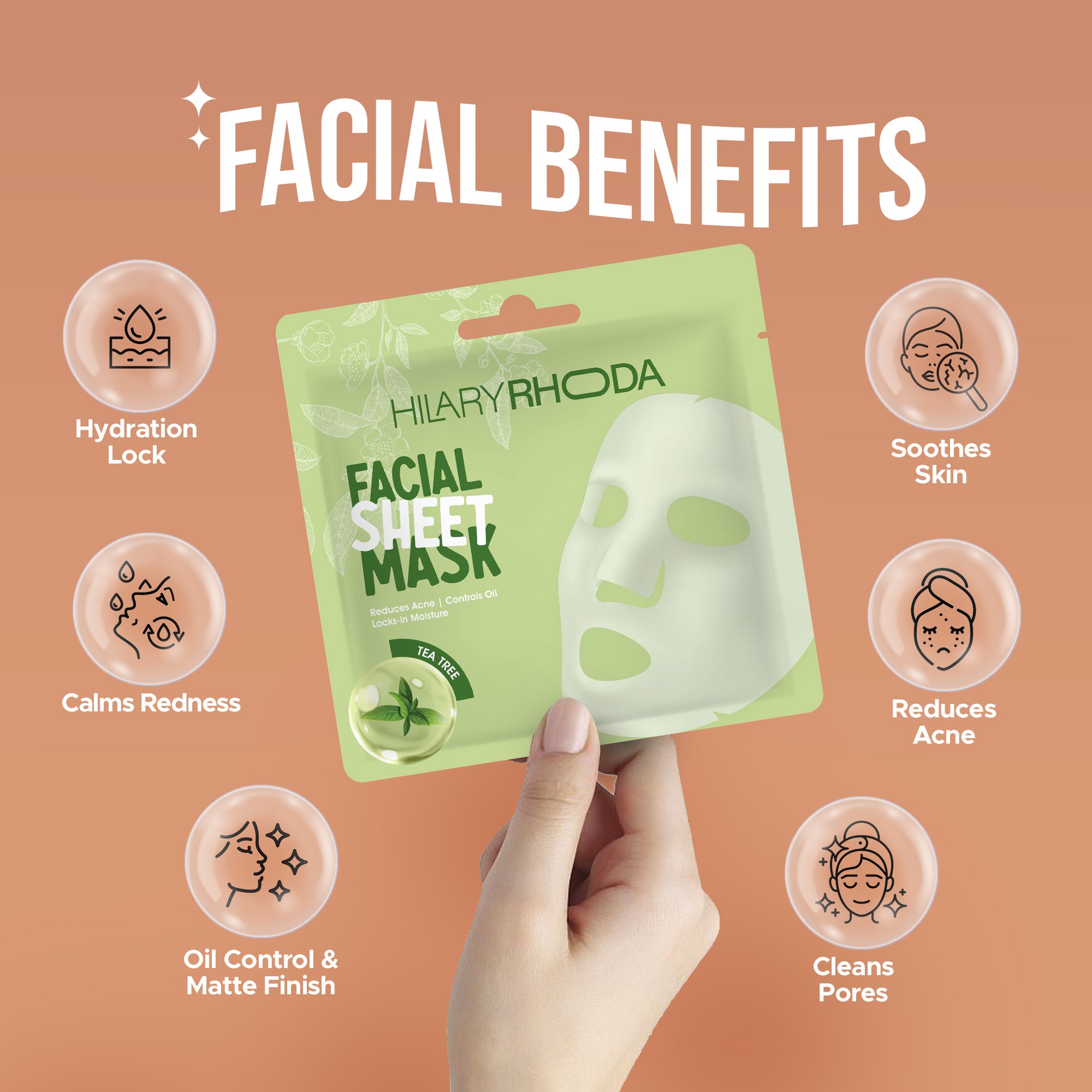 Hilary Rhoda Tea Tree Facial Sheet Mask