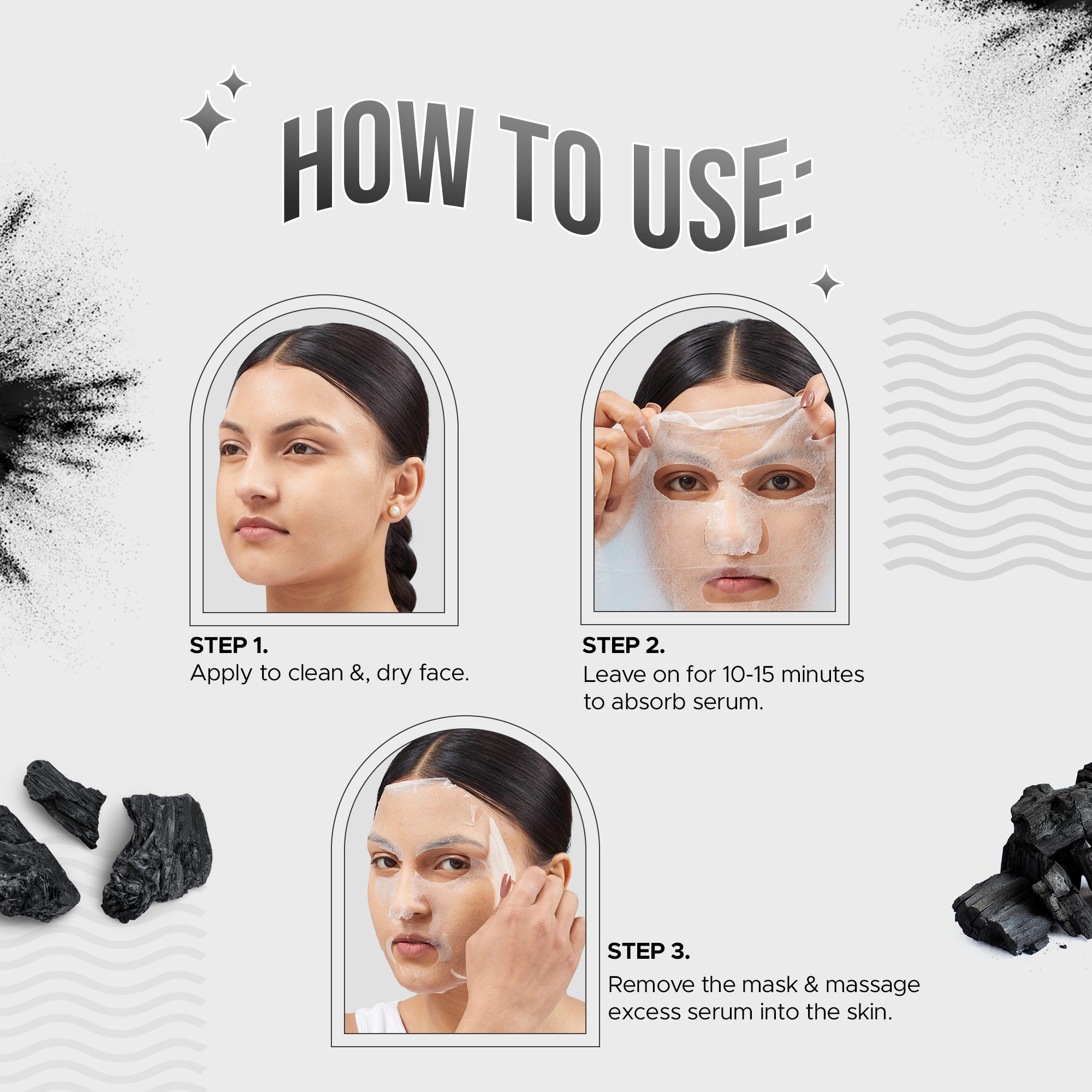 Charcoal Detoxification Sheet Mask (Pack of 2)