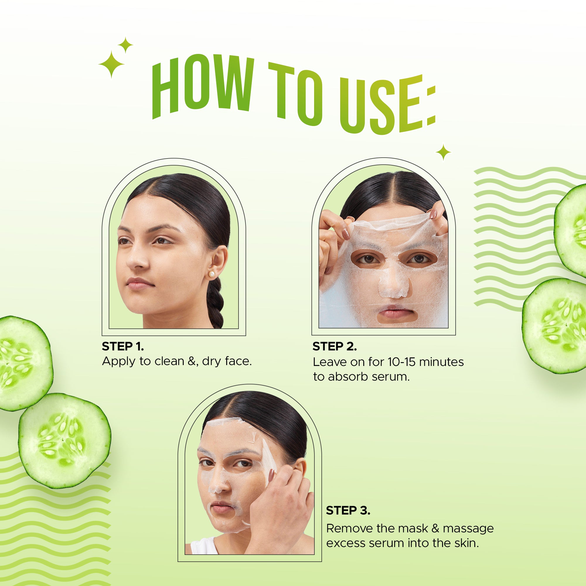 Cucumber Refreshing Sheet Mask (Pack of 2)