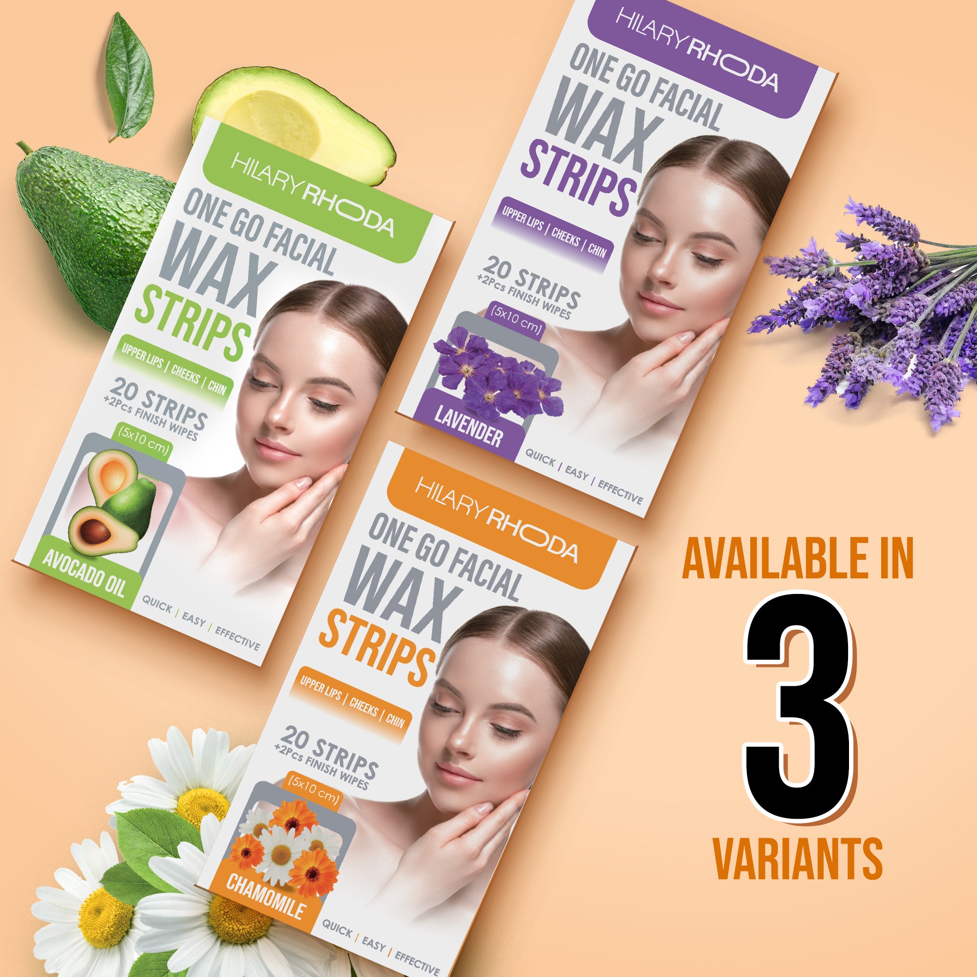 One Go Facial Wax Strips