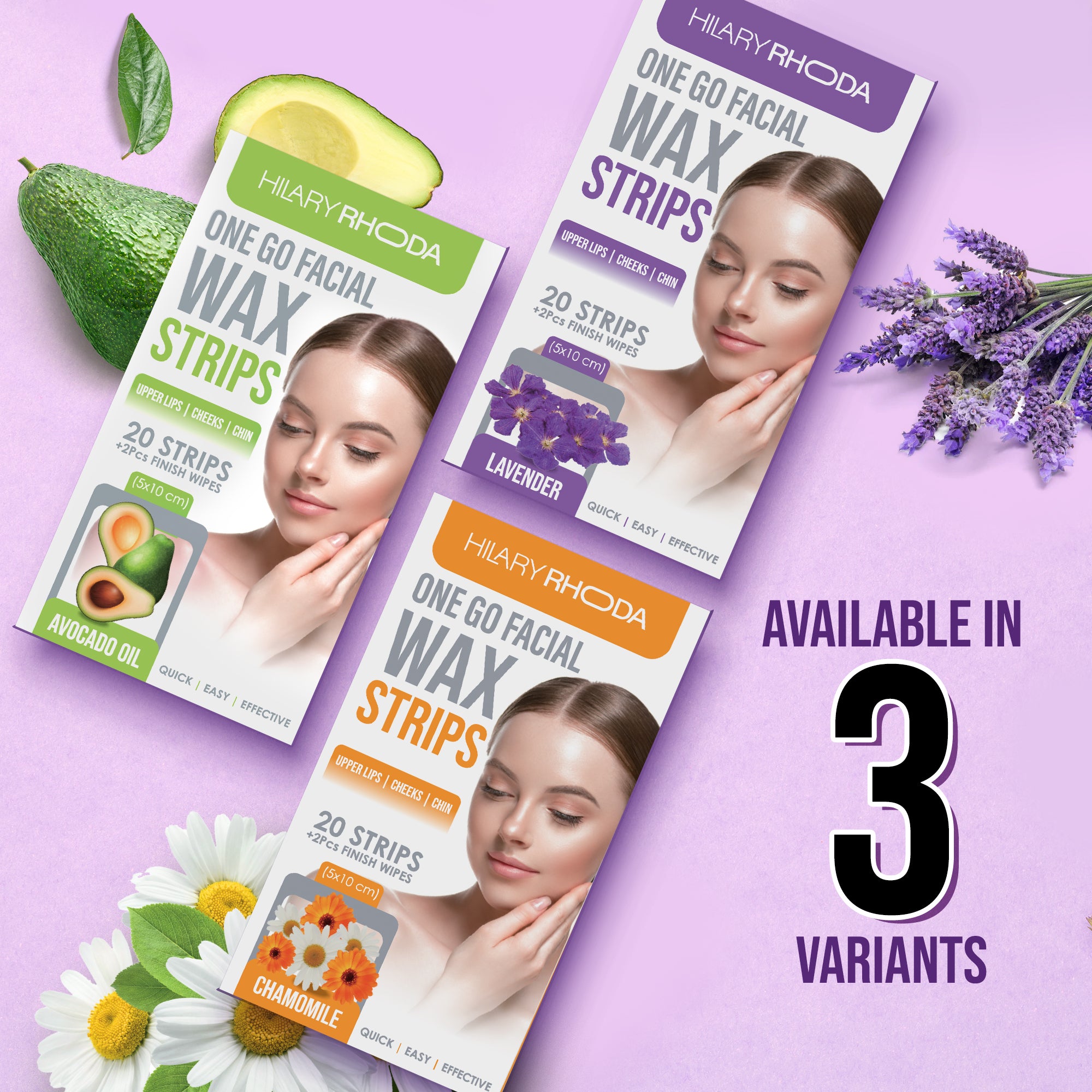 One Go Facial Wax Strips