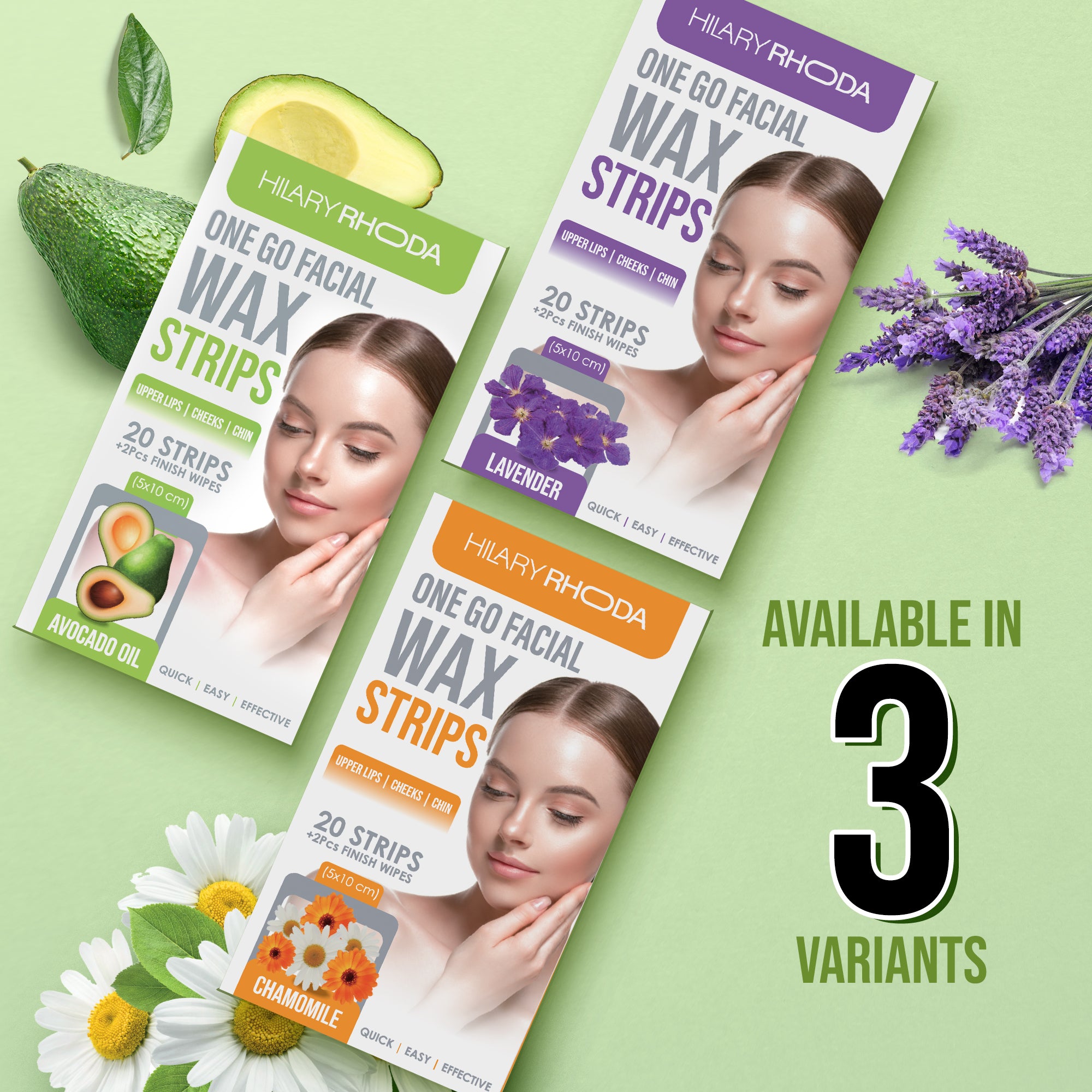 One Go Facial Wax Strips