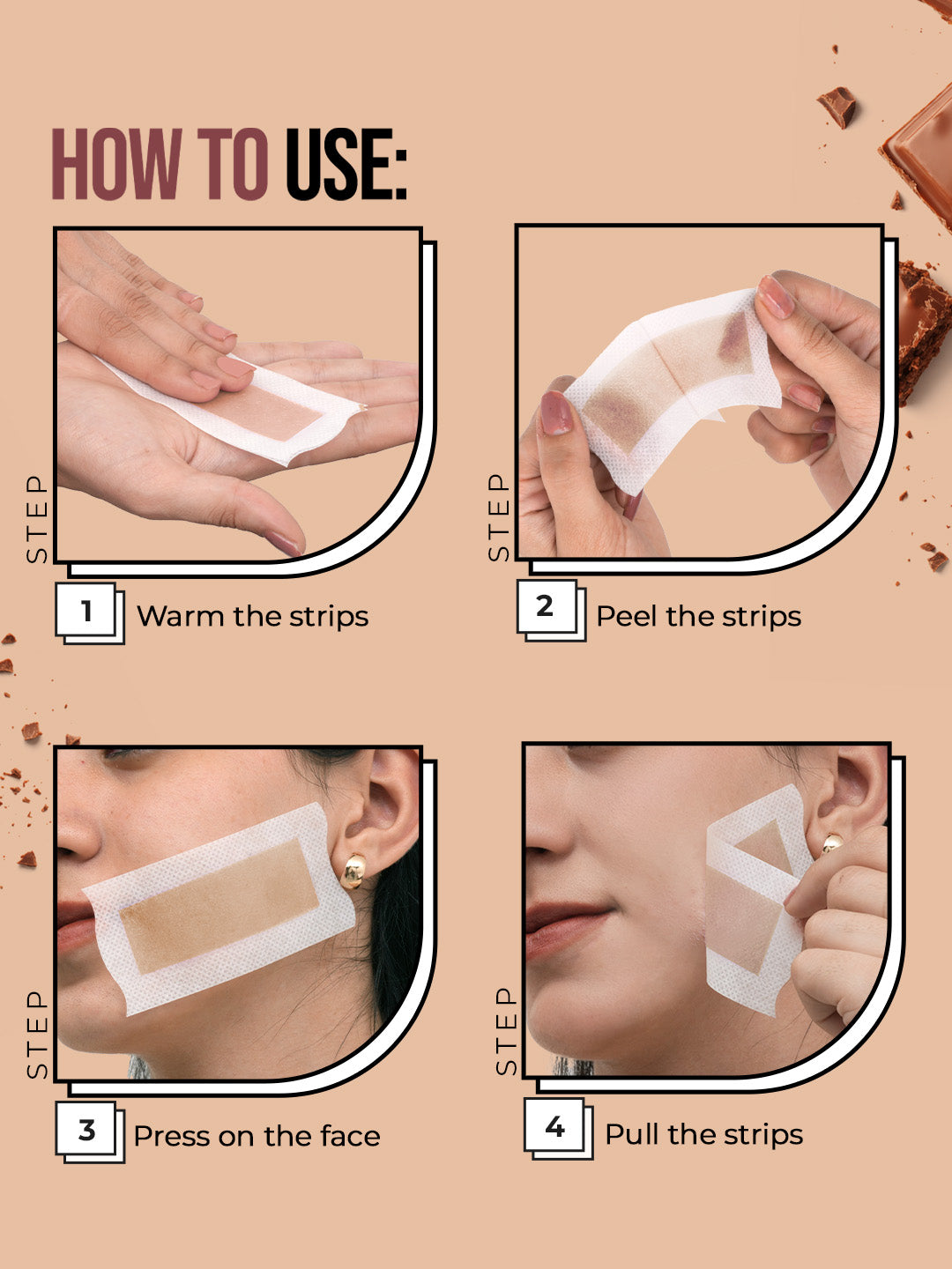 One Go Facial Wax Strips