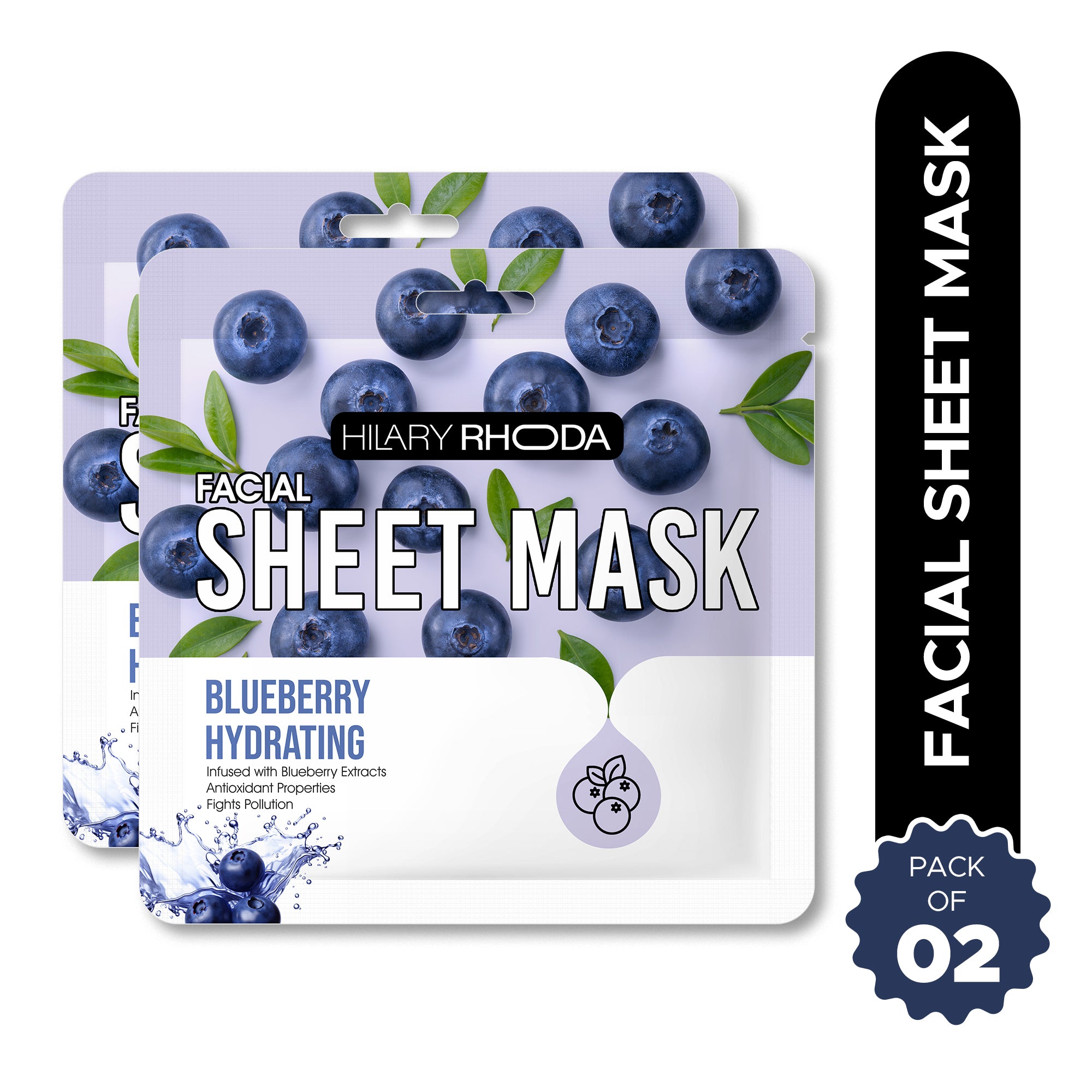 Blueberry Hydrating Sheet Mask (Pack of 2)