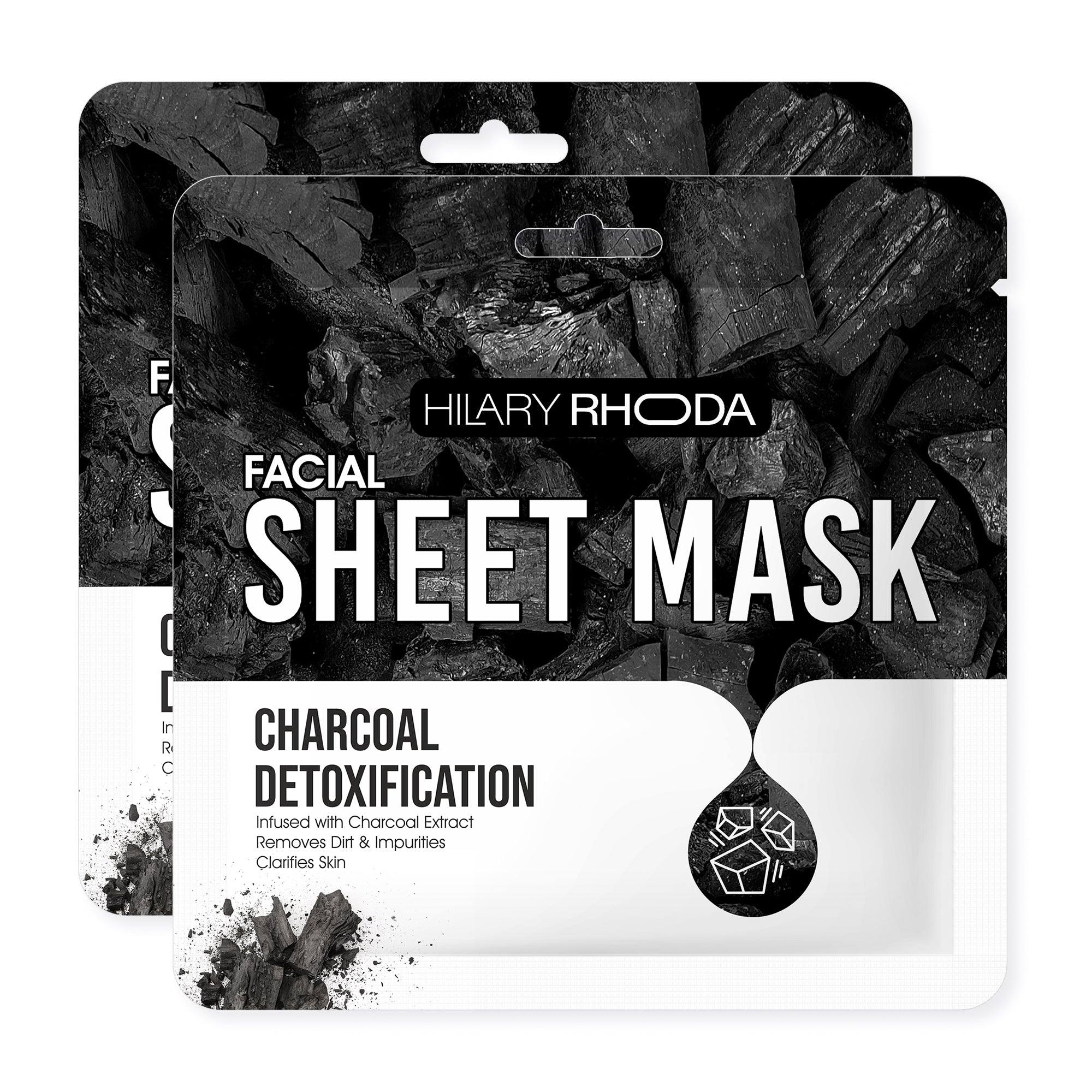 Charcoal Detoxification Sheet Mask (Pack of 2)